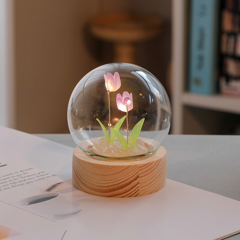 Night Light Tulip Flower Handmade DIY Bedside | Yazijico™