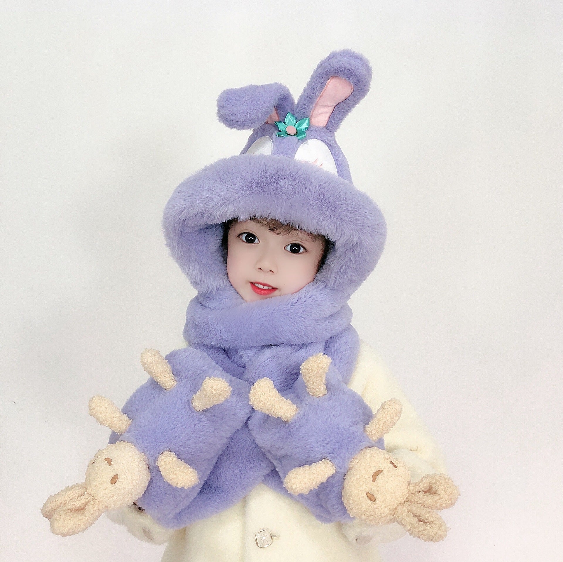 Children's Hat Scarf Gloves One-piece Hat | Yazijico™