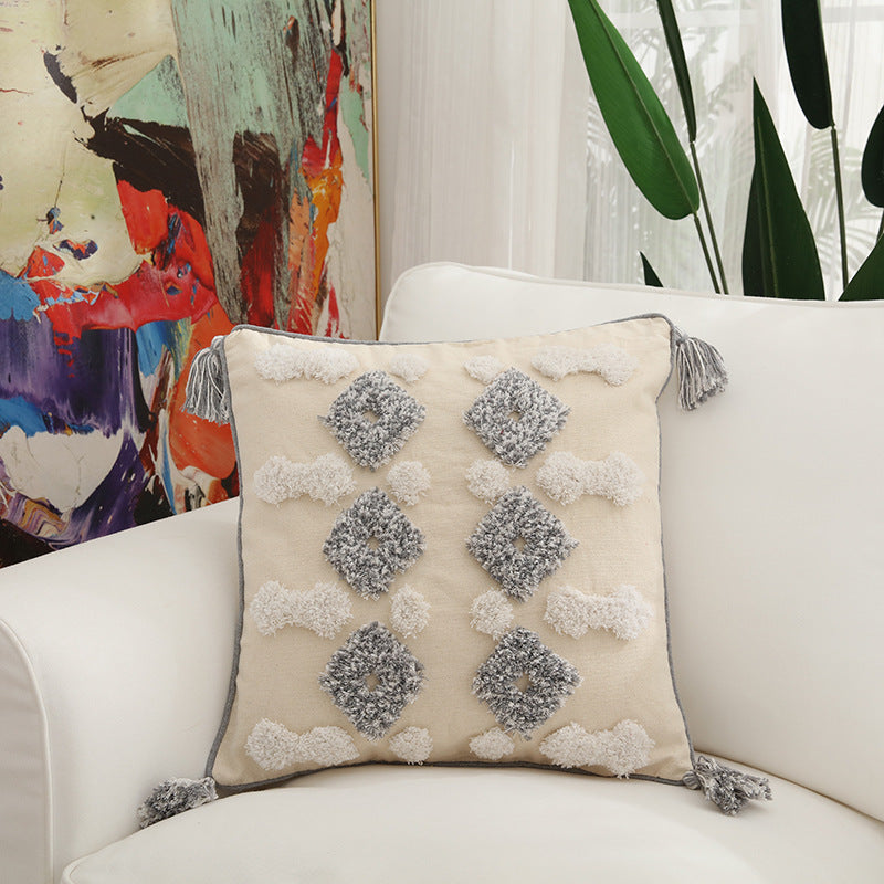 Yazijico™ Cotton Pillow Embroidery Home Pillow - Yazijico™