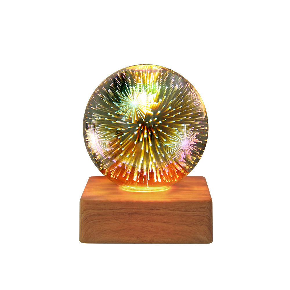 Firework Crystals Ball Night Light Plug In