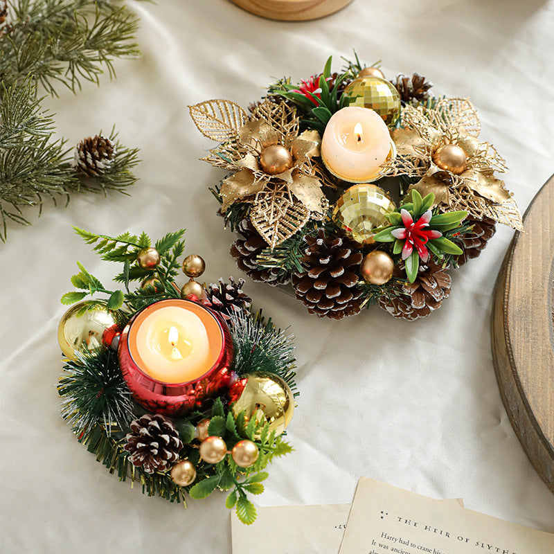 Chandelier de Noël avec couronne artificielle | Yazijico™