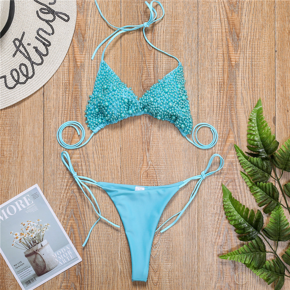 Bikini Female Swimsuit Two-pieces Halter | Yazijico™