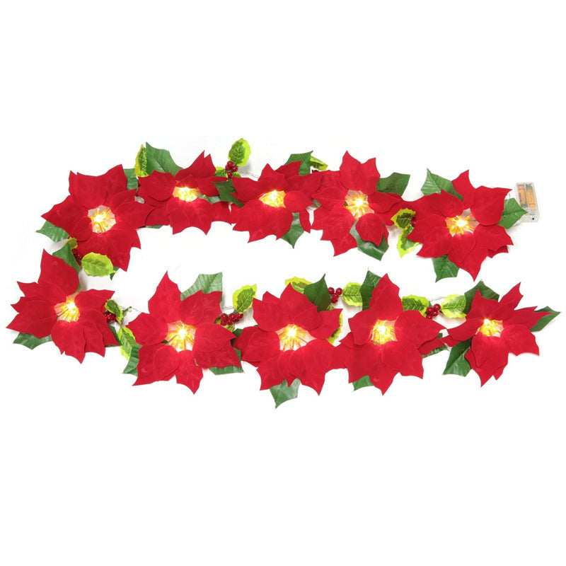 Door Frame Escalator Red Flower String Lights | Yazijico™