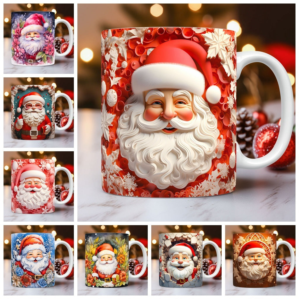 Christmas Ceramic Mug  Santa Claus Cup | Yazijico™