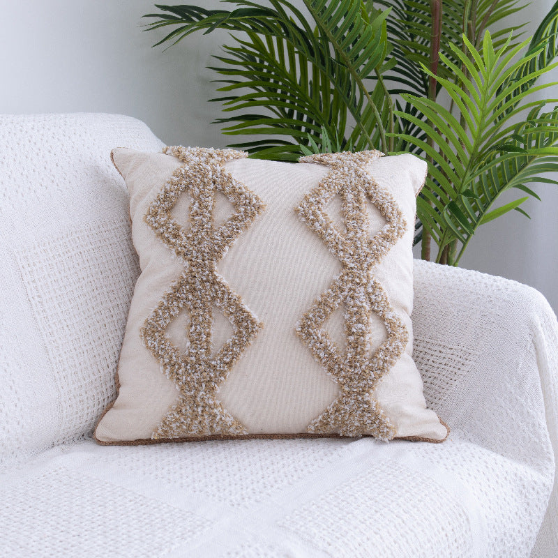 Yazijico™ Tufted Throw Pillow Moroccan Fringed Waist Pillow Case - Yazijico™