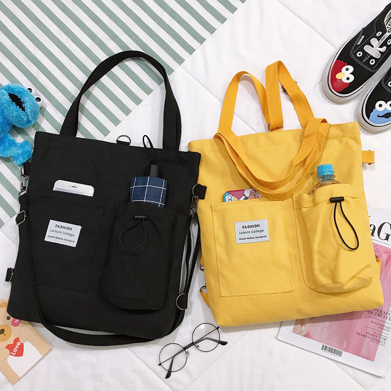Canvas Bags Students Handbag With Pockets | Yazijico™