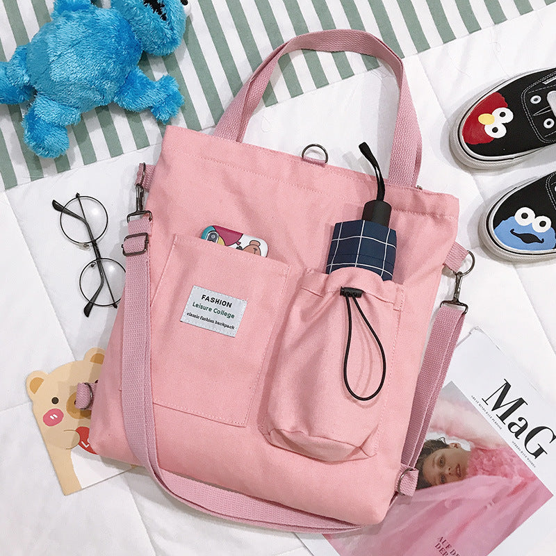 Canvas Bags Students Handbag With Pockets | Yazijico™