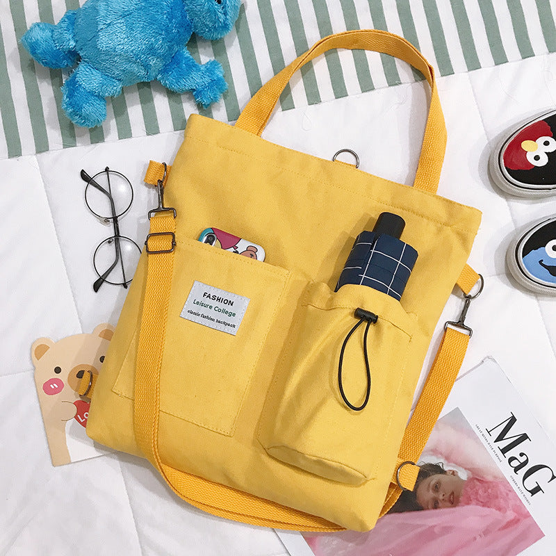 Canvas Bags Students Handbag With Pockets | Yazijico™