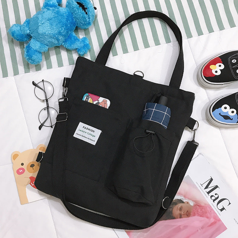 Canvas Bags Students Handbag With Pockets | Yazijico™