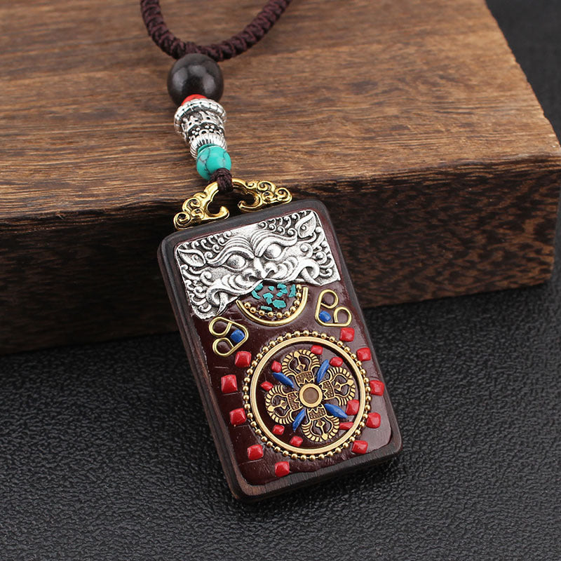 Hand-Made Thangka Ebony Pendant | Yazijico™