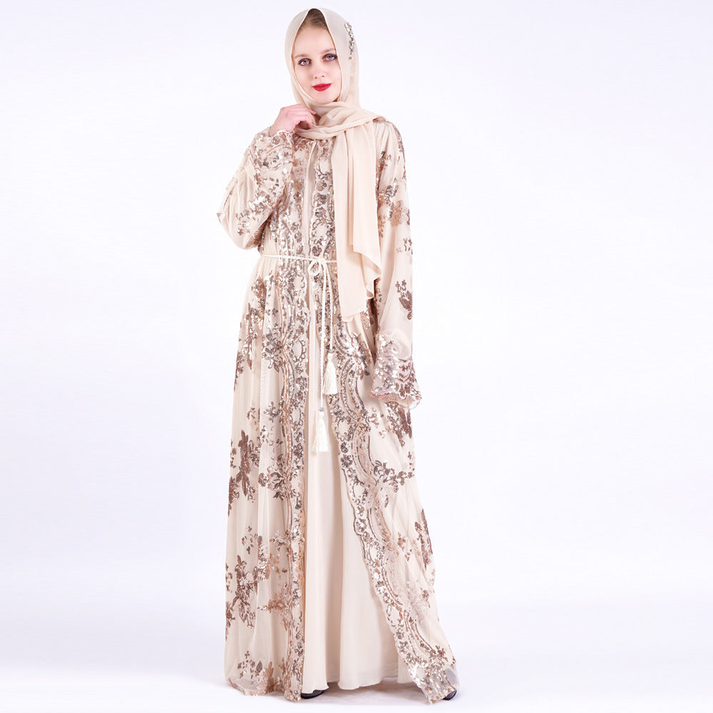 Women Long Sleeve Printed Flower Dress