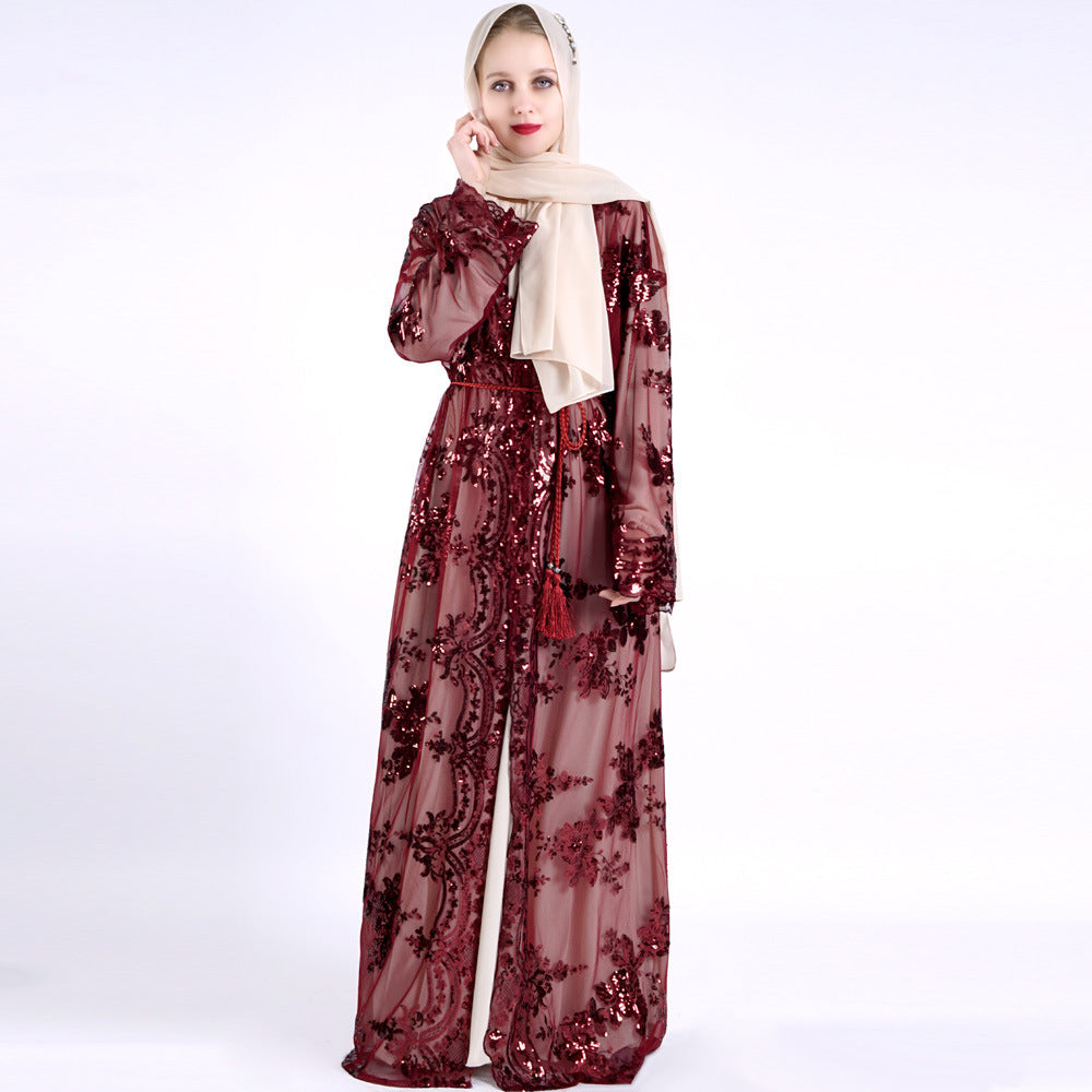 Women Long Sleeve Printed Flower Dress