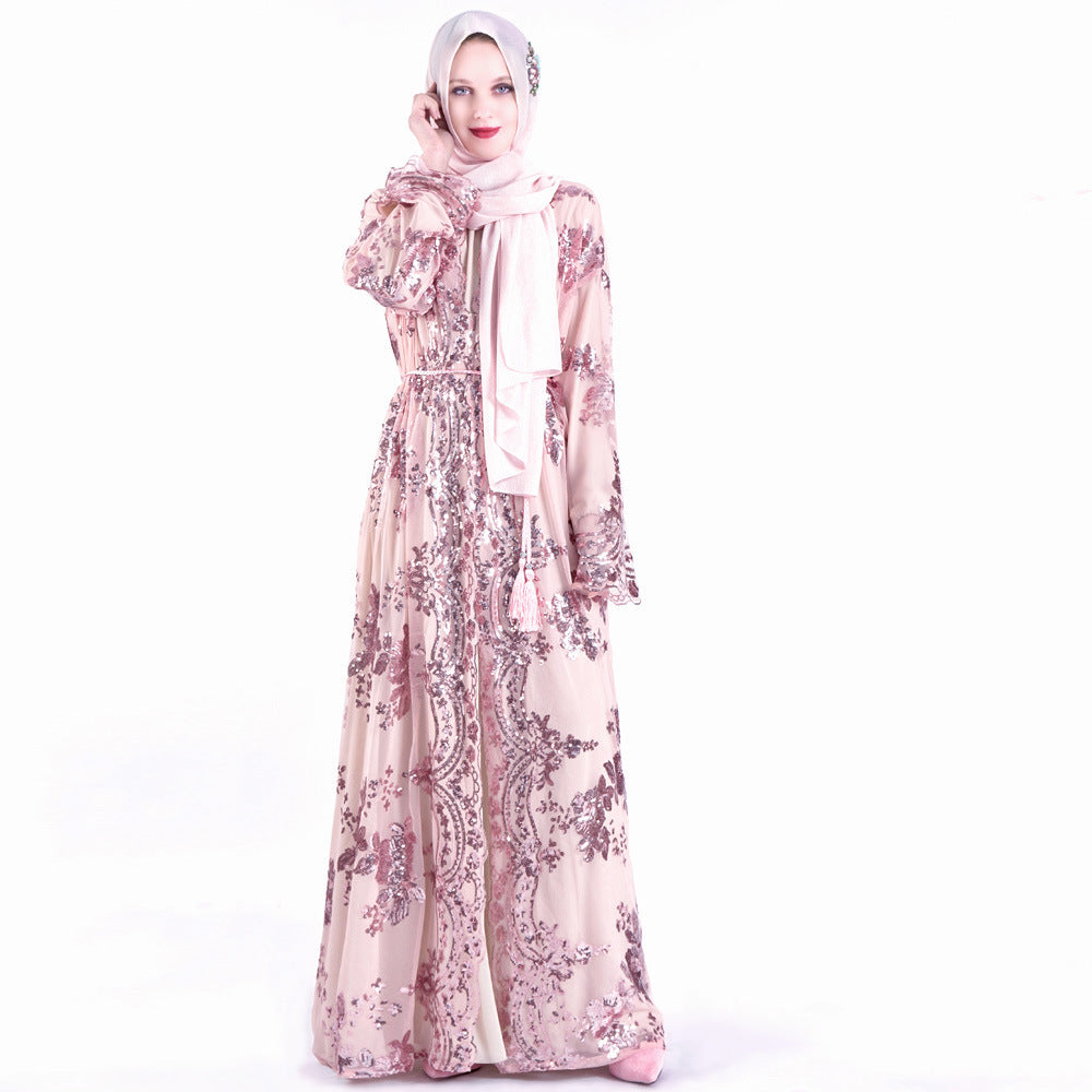 Women Long Sleeve Printed Flower Dress
