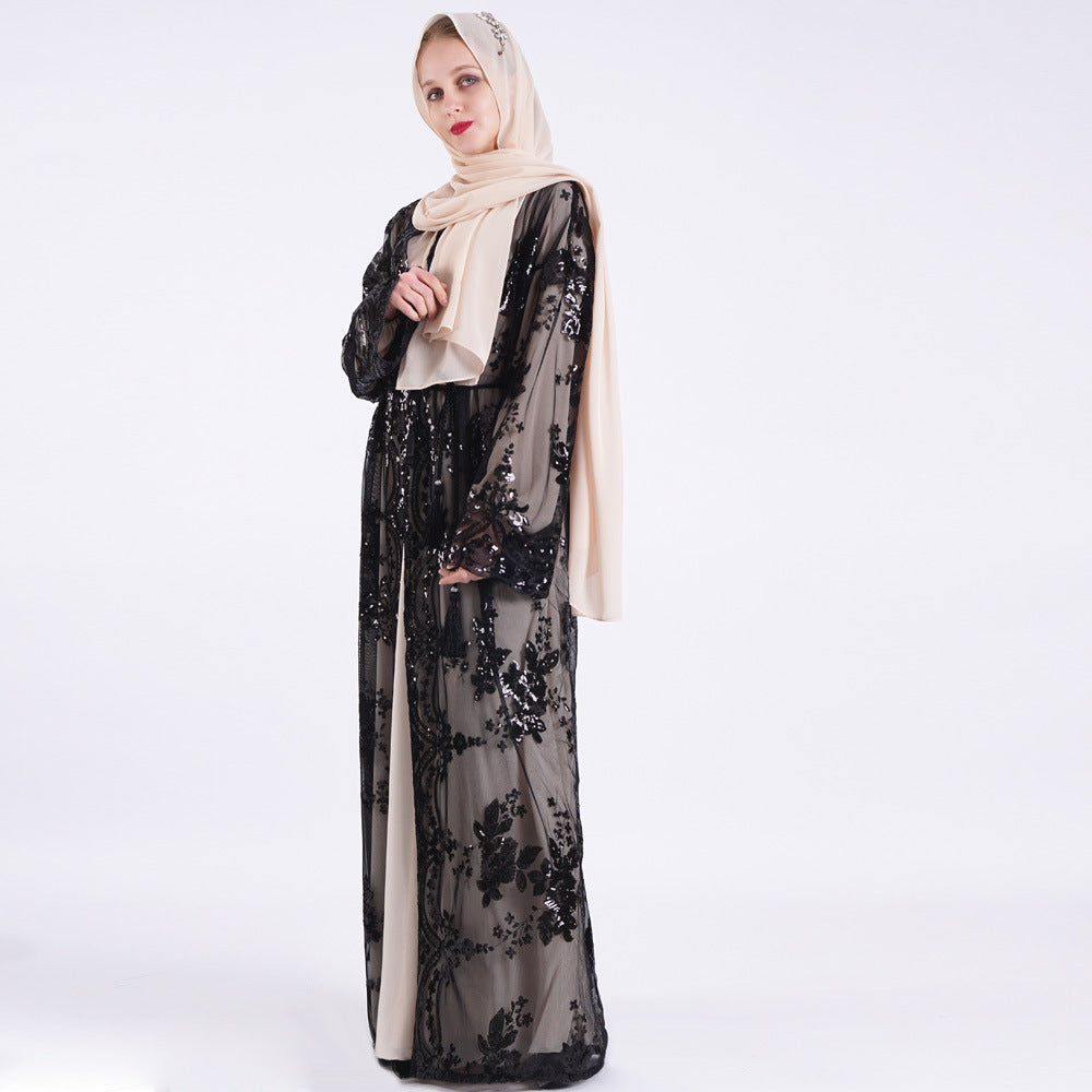 Women Long Sleeve Printed Flower Dress