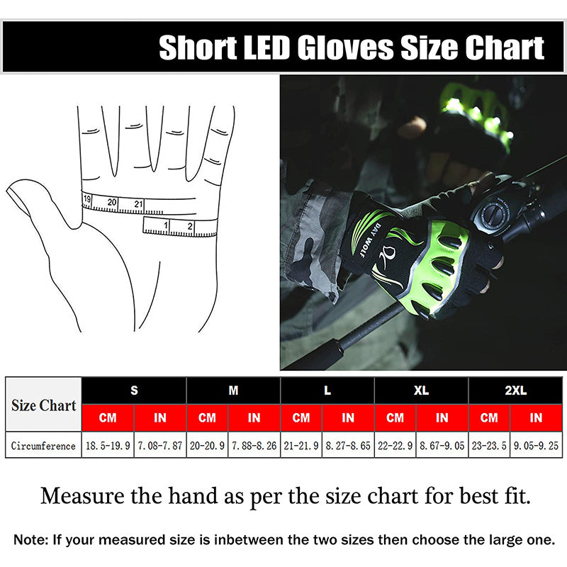 Fingerless Outdoor Sports Bike Lighting Gloves Yazijico™