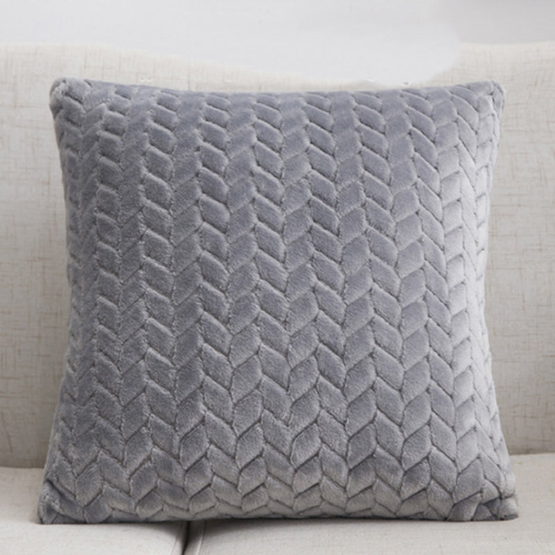 Yazijico™ Flannel Solid Color Throw Pillow Sofa Cover - Yazijico™