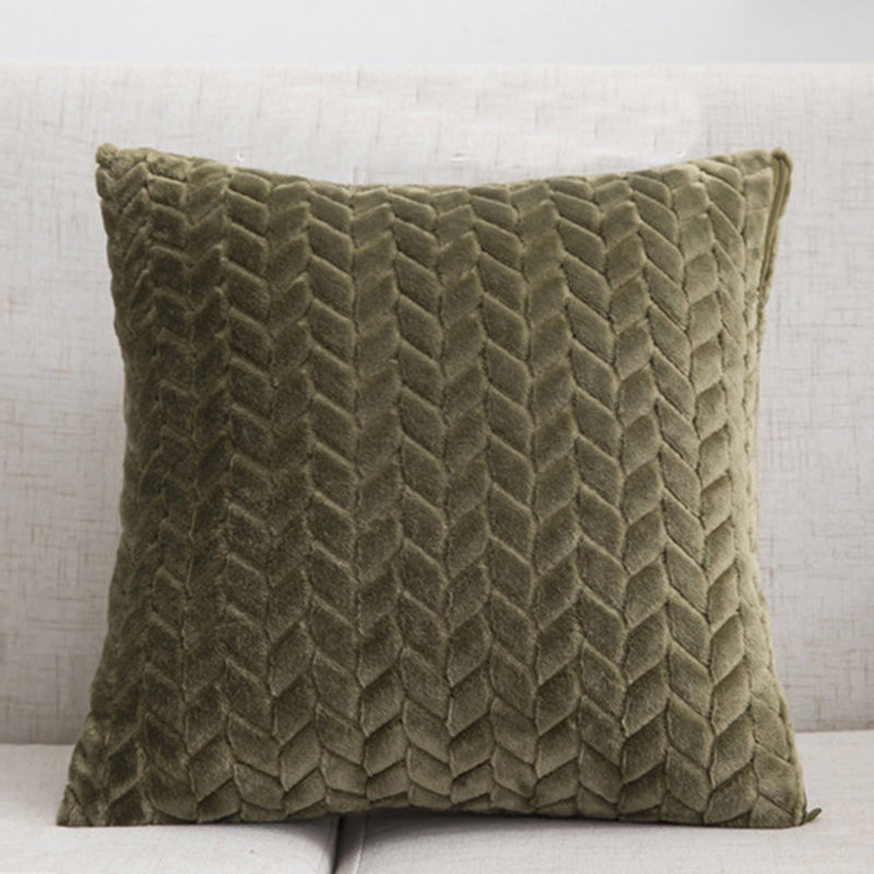 Yazijico™ Flannel Solid Color Throw Pillow Sofa Cover - Yazijico™