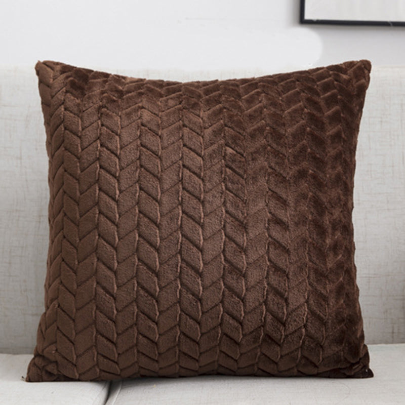 Yazijico™ Flannel Solid Color Throw Pillow Sofa Cover - Yazijico™