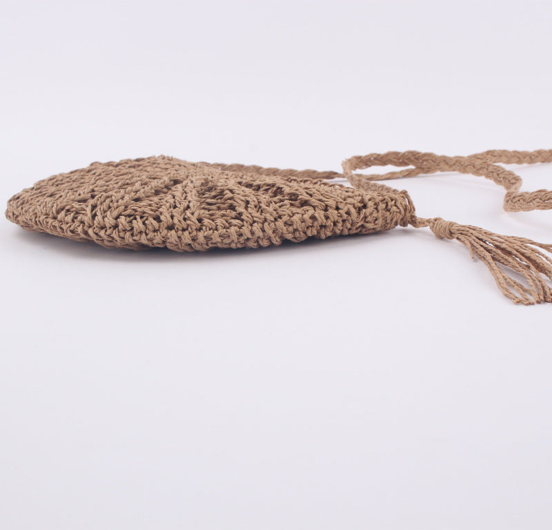 Hand Made Tassel Women's Straddle Straw Bag | Yazijico™
