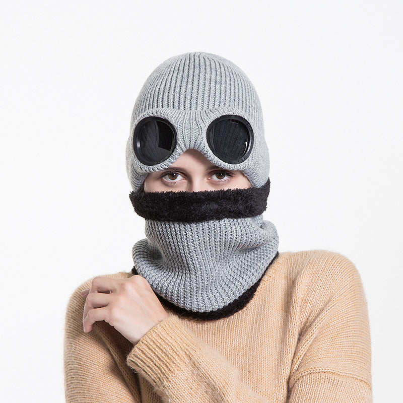 Woolwarm hat with windproof glasses thick hat | Yazijico™