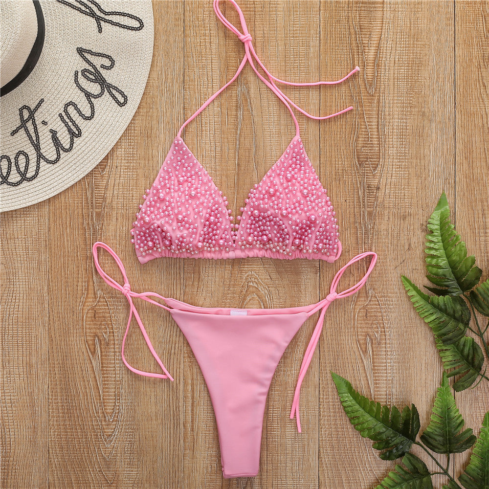 Bikini Female Swimsuit Two-pieces Halter | Yazijico™