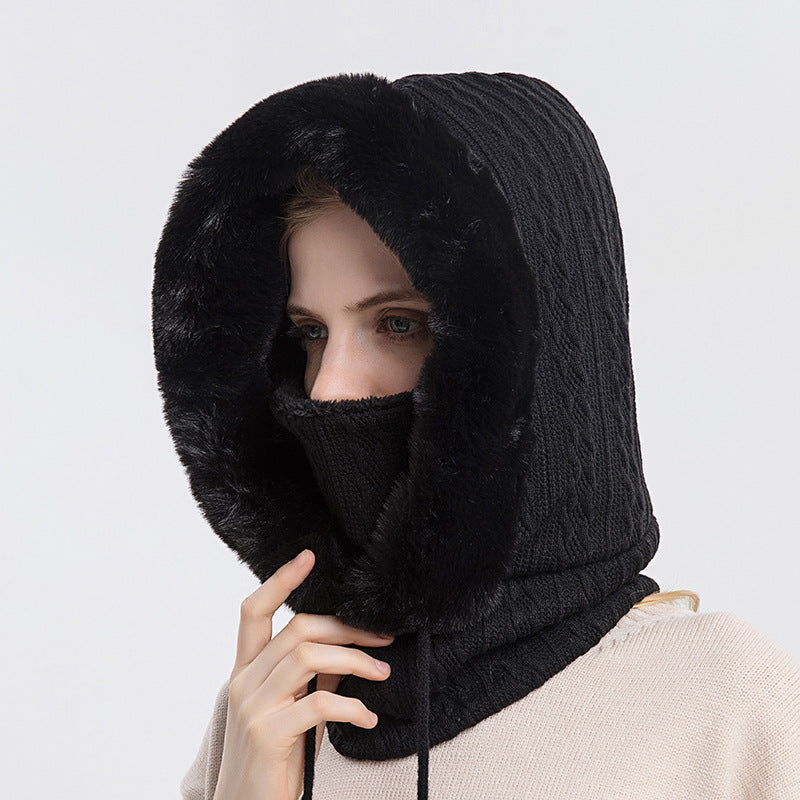Winter Thick Plush Hat With Scarf Windproof | Yazijico™