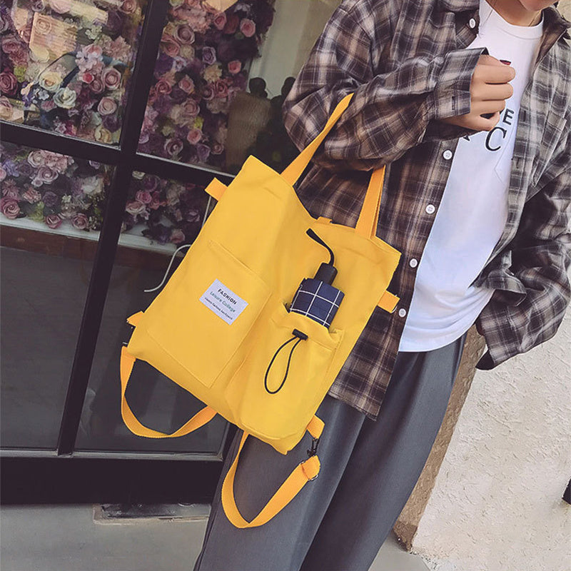 Canvas Bags Students Handbag With Pockets | Yazijico™