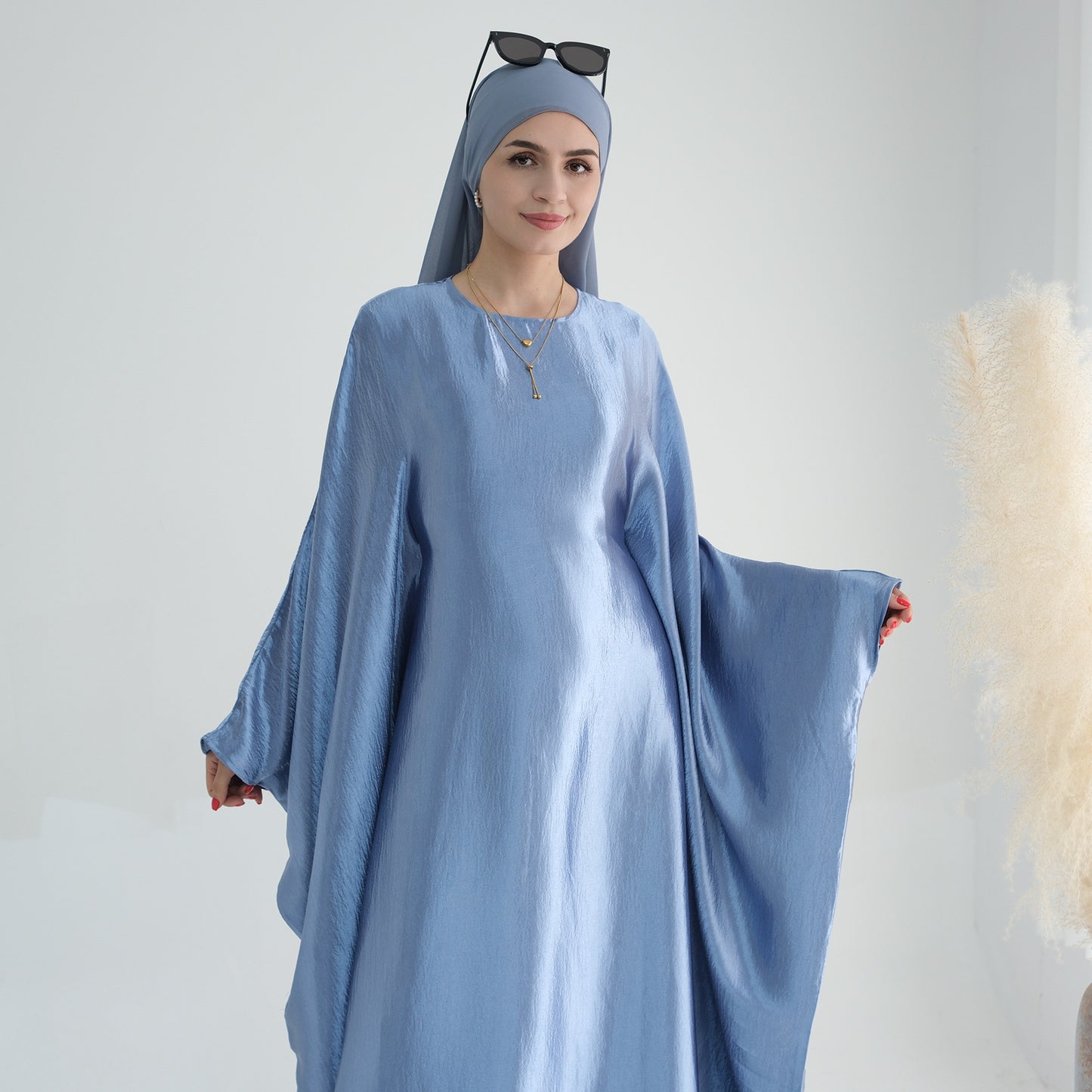 Muslim Women Dress Bright Dress Princess Sleeves | Yazijico™