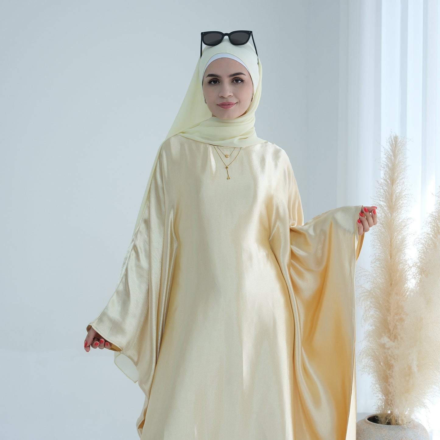 Muslim Women Dress Bright Dress Princess Sleeves | Yazijico™