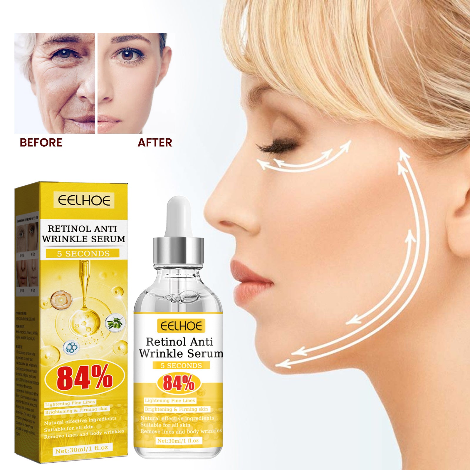 Retinol Anti Wrinkle Firms Facial Skin EELHOE | Yazijico™
