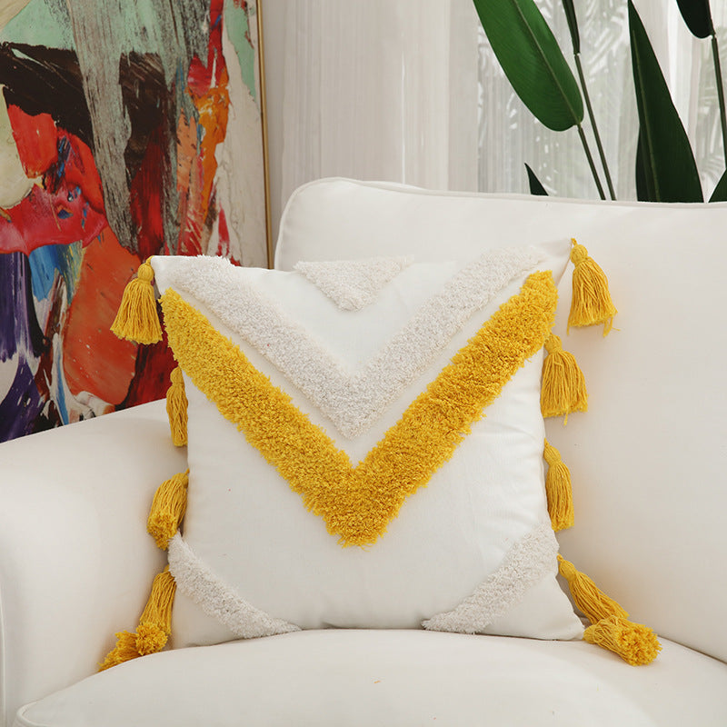 Yazijico™ Cotton Pillow Embroidery Home Pillow - Yazijico™