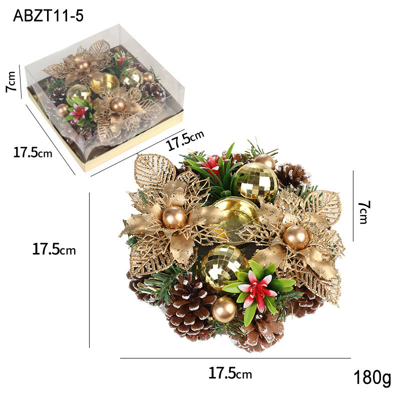 Christmas Candlestick Artificial Wreath Lampstand | Yazijico™