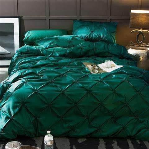 -piece solid color bed sheet duvet cover