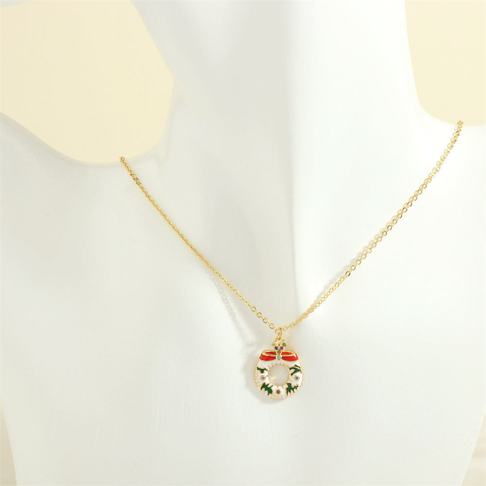 Christmas Tree Santa Claus Necklace Women Jewelry | Yazijico™