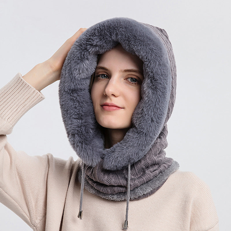 Winter Thick Plush Hat With Scarf Windproof | Yazijico™