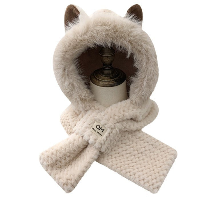 Autumn And Winter Cute Furry Fox Ear Hat | Yazijico™