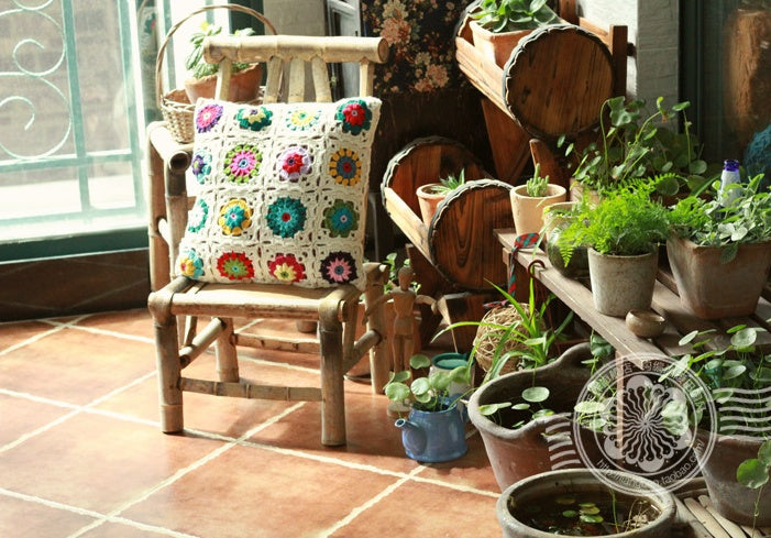 hand - made crocheted Rural wind wool pure  | Yazijico™