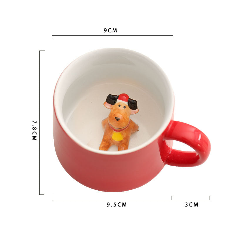 Cartoon three-dimensional mark ceramic cup | Yazijico™