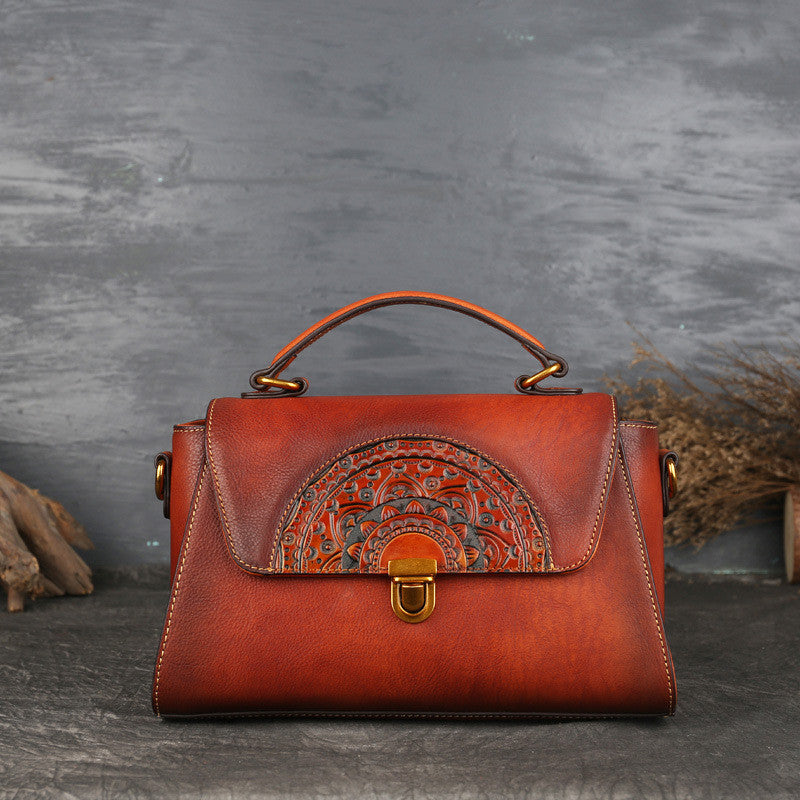 Hand made embossed dumplings genuine leather | Yazijico™