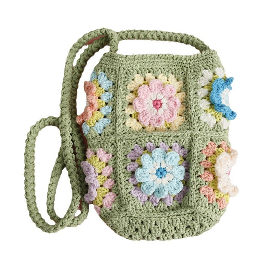 Hand-made Women's Bag Fresh Flower Crocheted   | Yazijico™