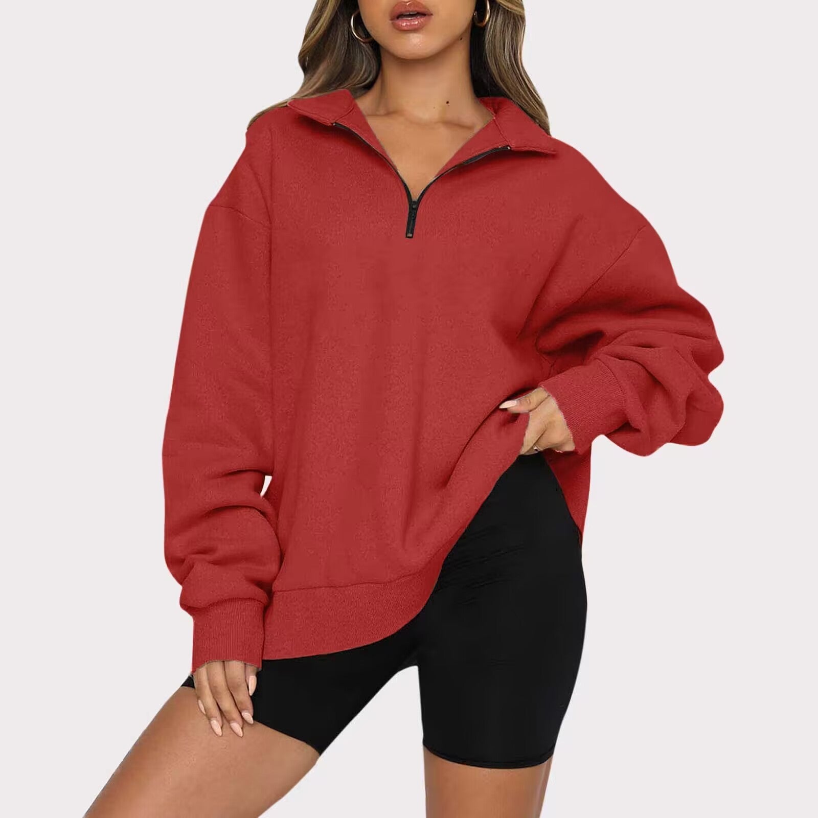 Women Sweatshirts Collar Loose Tops Clothes | Yazijico™