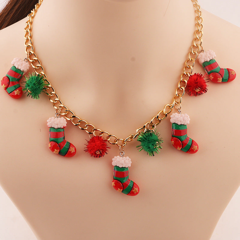 Christmas Tree Bell Santa Claus Necklace | Yazijico™