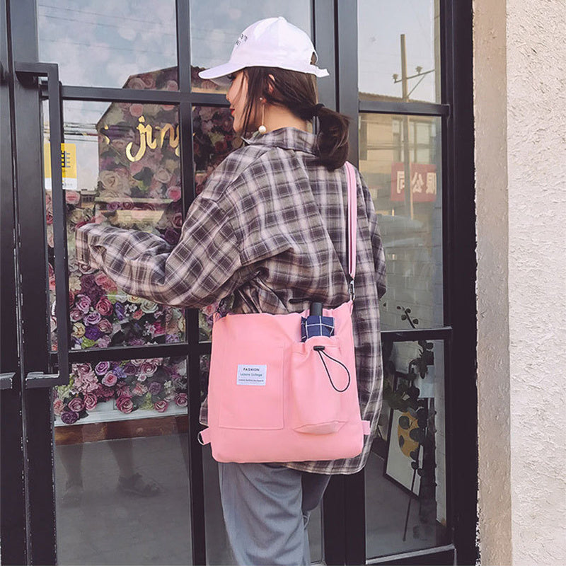 Canvas Bags Students Handbag With Pockets | Yazijico™