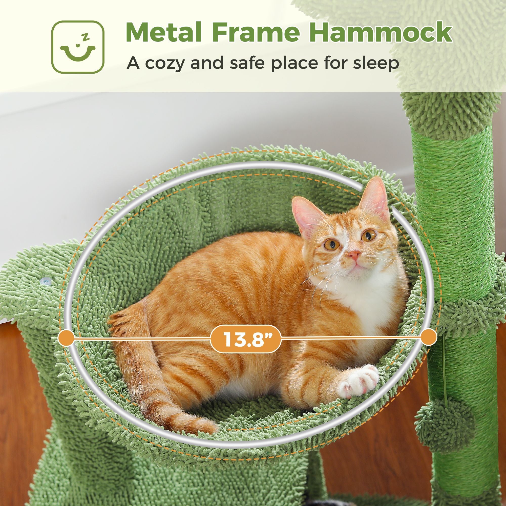 Cactus Cat Tree Condo With Hammock | Yazijico™