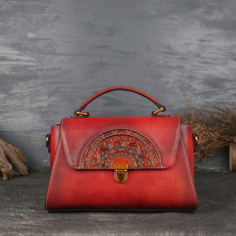 Hand made embossed dumplings genuine leather | Yazijico™