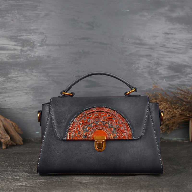 Hand made embossed dumplings genuine leather | Yazijico™