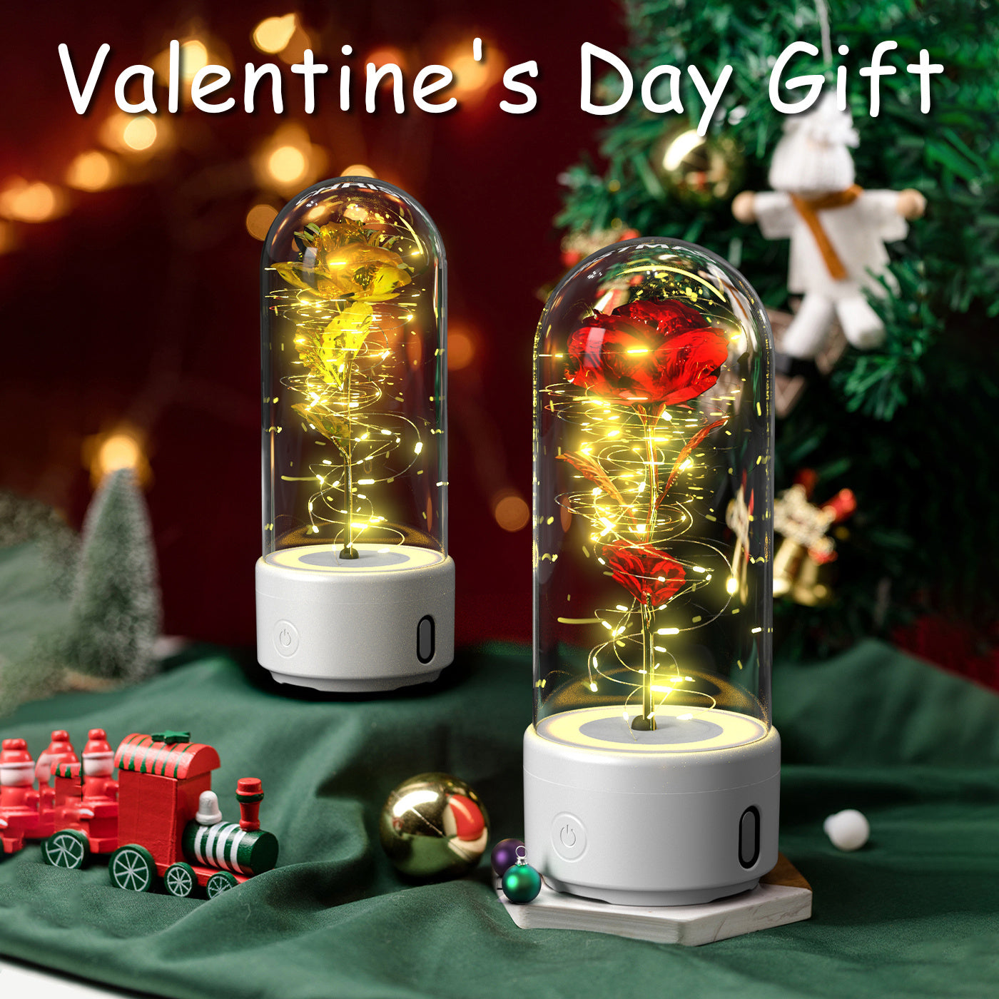 Creative 2 In 1 Rose LED Light And Bluetooth | Yazijico™