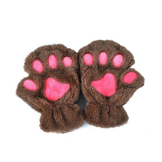 Paw Bear Cat Claw Gloves Short Finger | Yazijico™