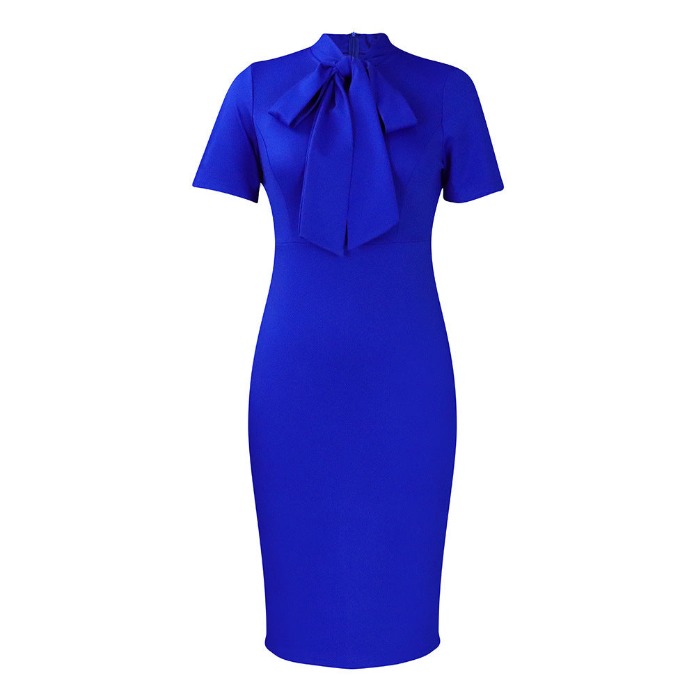 African Dress Short Sleeve Tied Slim Fit | Yazijico™