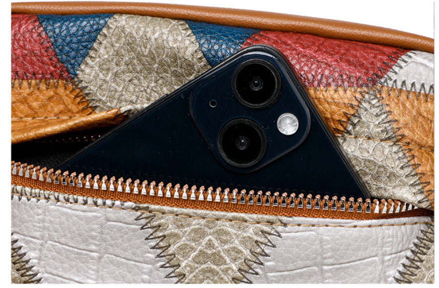 Retro Fashion Stitching Contrast Color Small Square Bag | Yazijico™